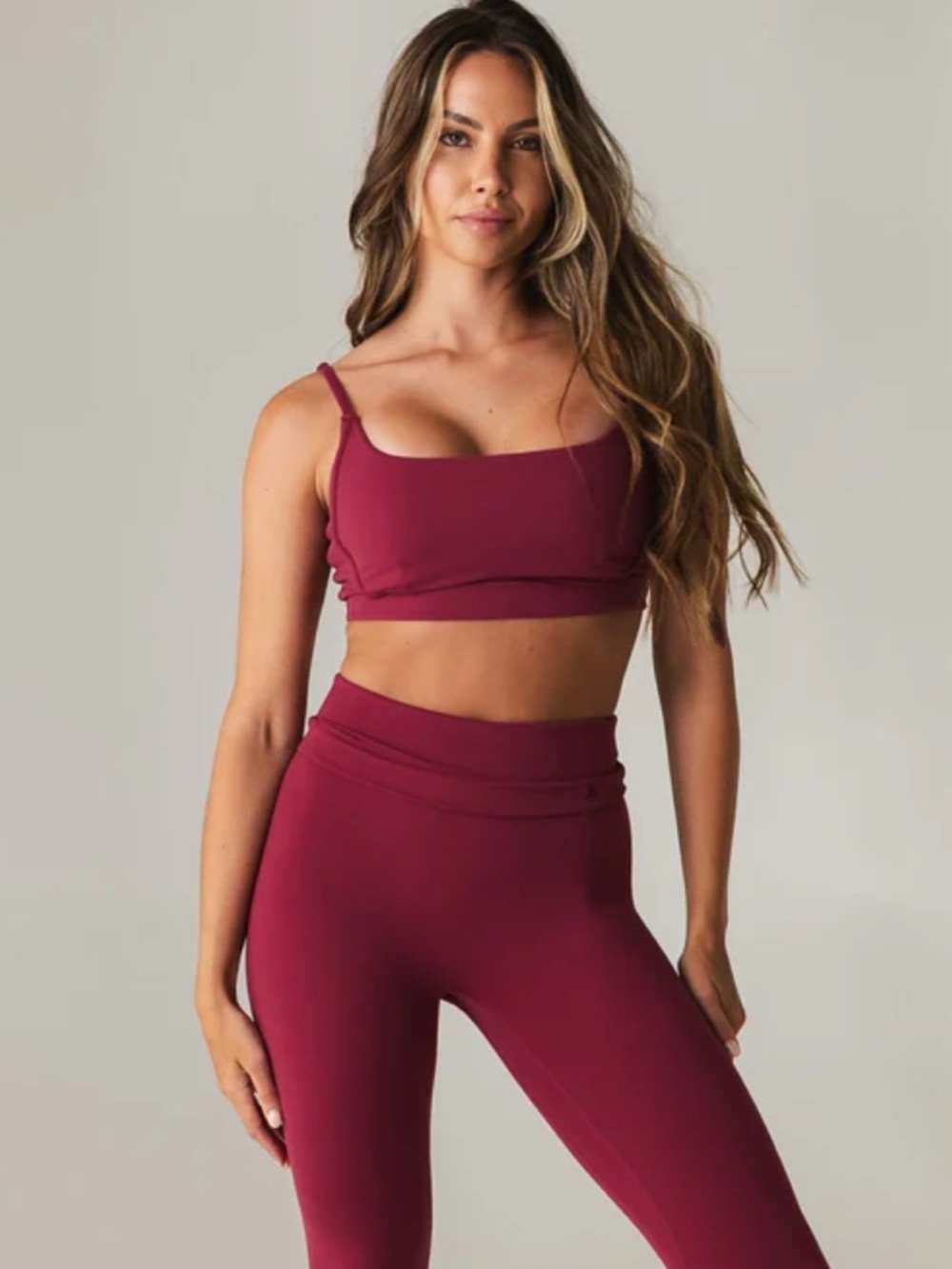 vitality berry colored sports bra